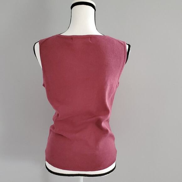 Geoffrey Beane Sport Sleeveless Silk Blend Purple Top M - Picture 2 of 5